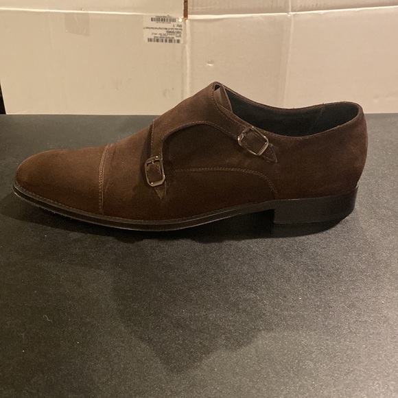 Monte Rosso Brown Suede Monk Strap Shoes Size 11 main image 6